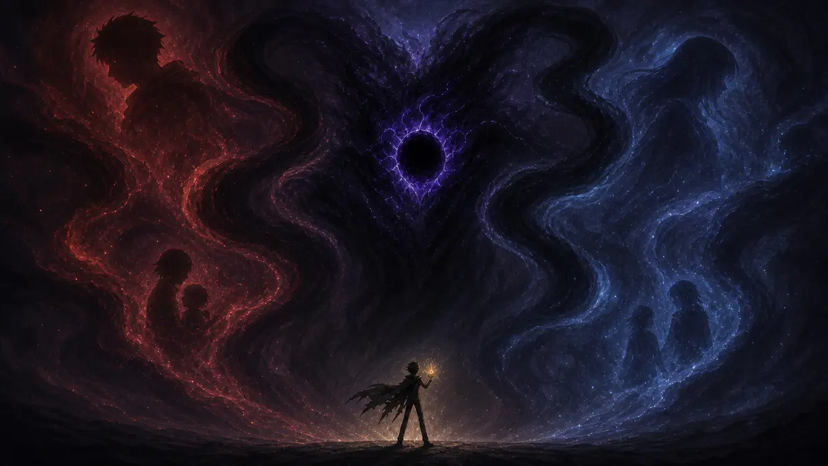 《元素世界：失落的火之心》第 32 章〈我站在這裡，是為了你們〉插畫：仇恨的真正形體